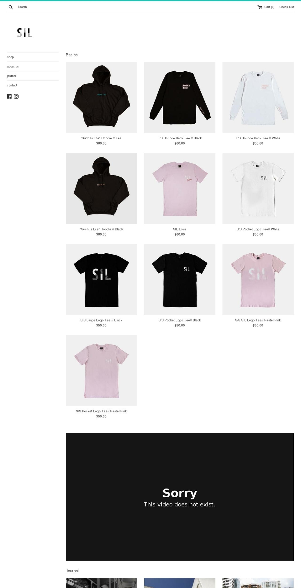 silclothing.com — Shopify storefront screenshot