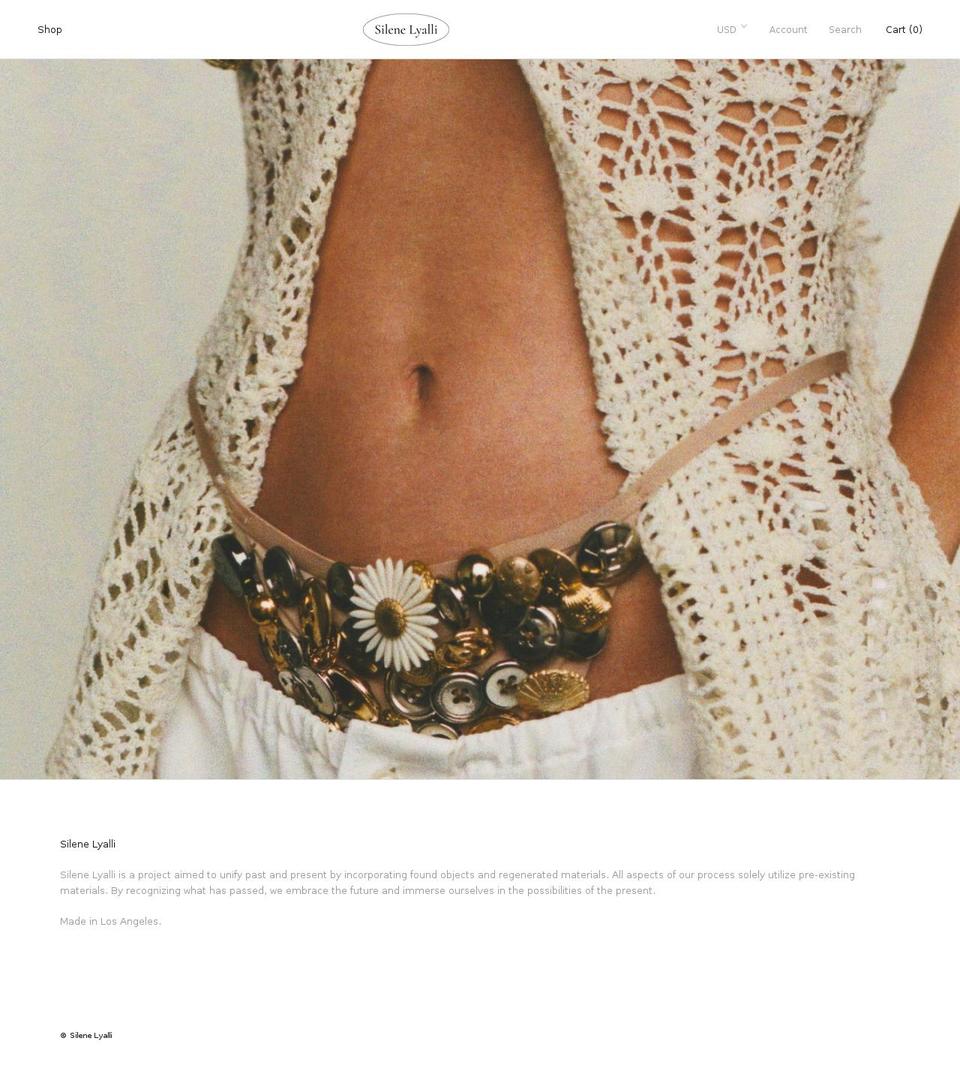 silenelyalli.com shopify website screenshot