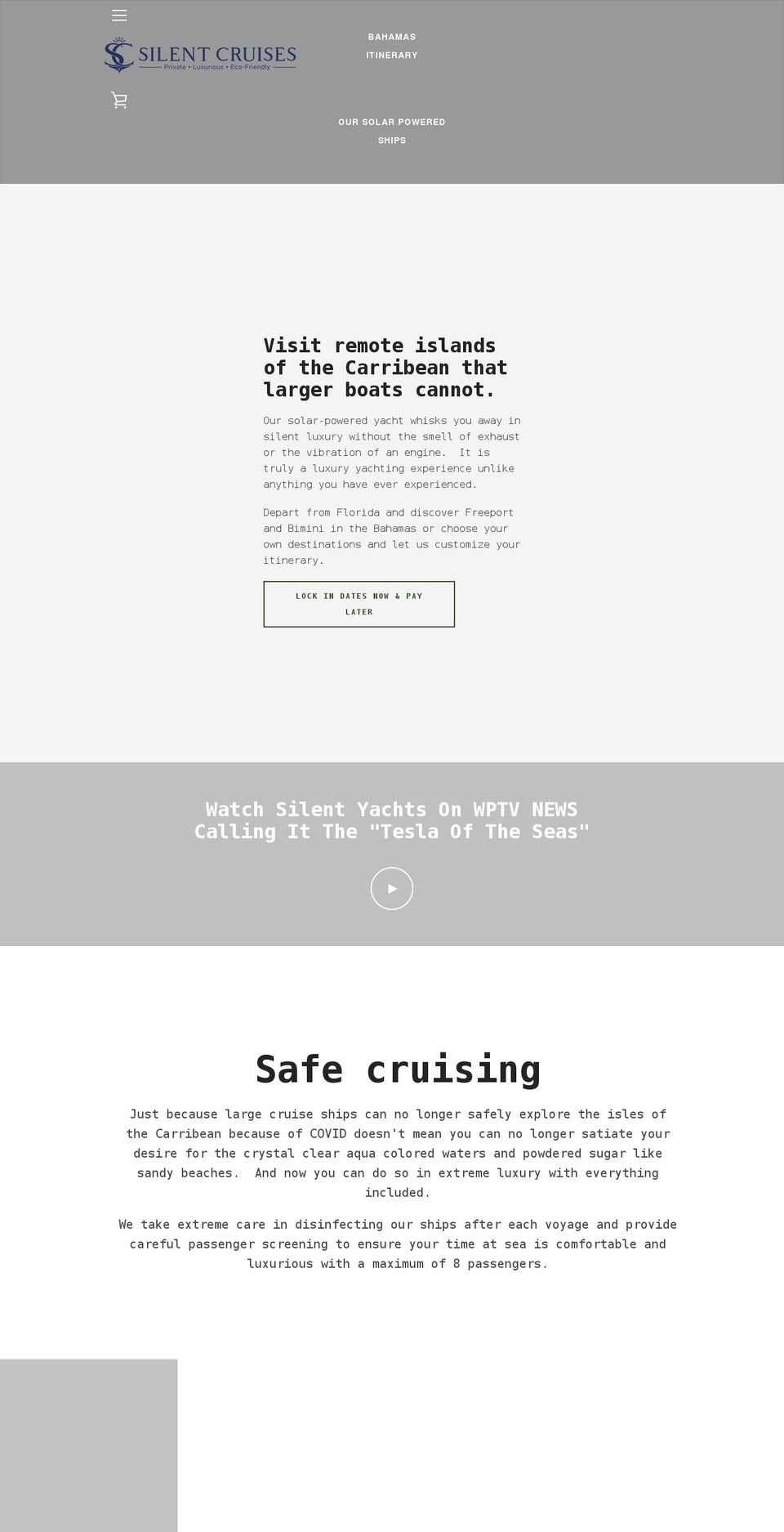 silentcruises.com shopify website screenshot