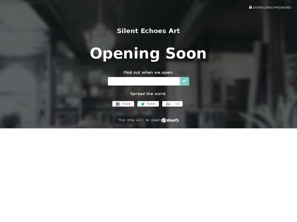 silentechoesart.com shopify website screenshot