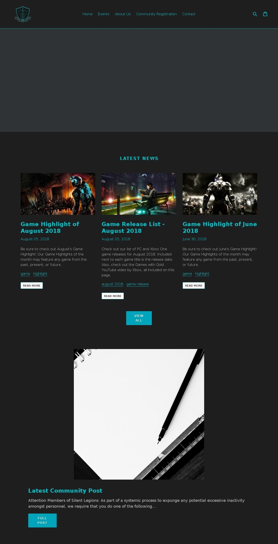 silentlegions.org shopify website screenshot