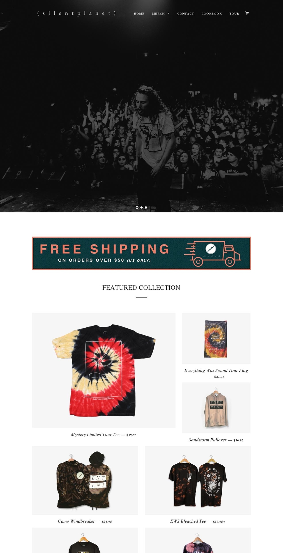 silentplanetband.com shopify website screenshot