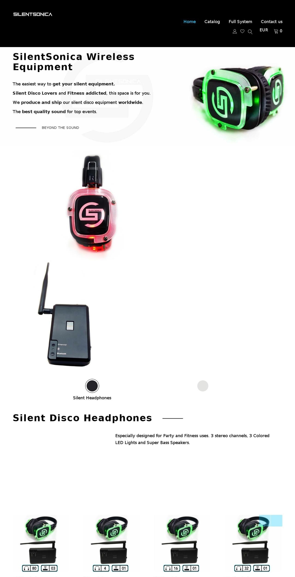 silentsonica.com shopify website screenshot