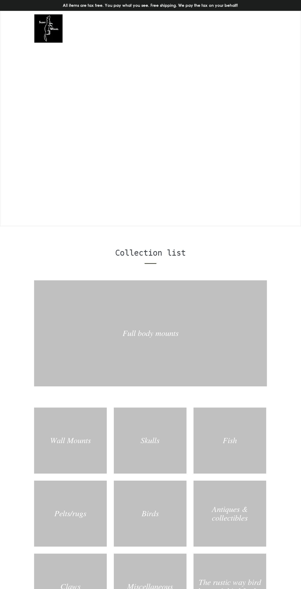 silentweasel.com shopify website screenshot