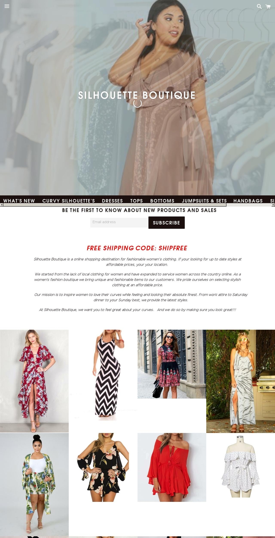 silhouette.boutique shopify website screenshot