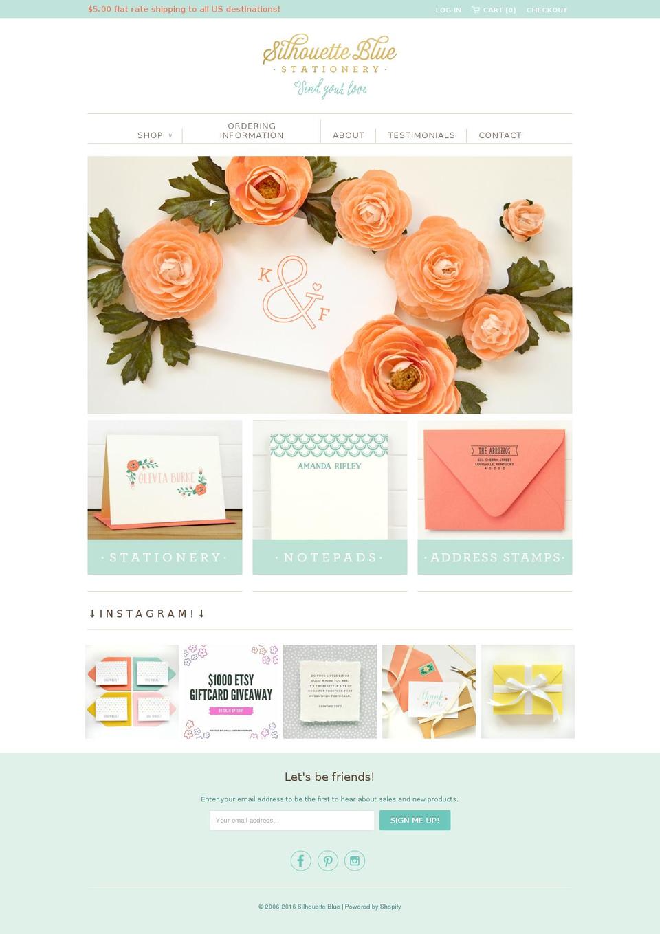 silhouetteblue.com shopify website screenshot