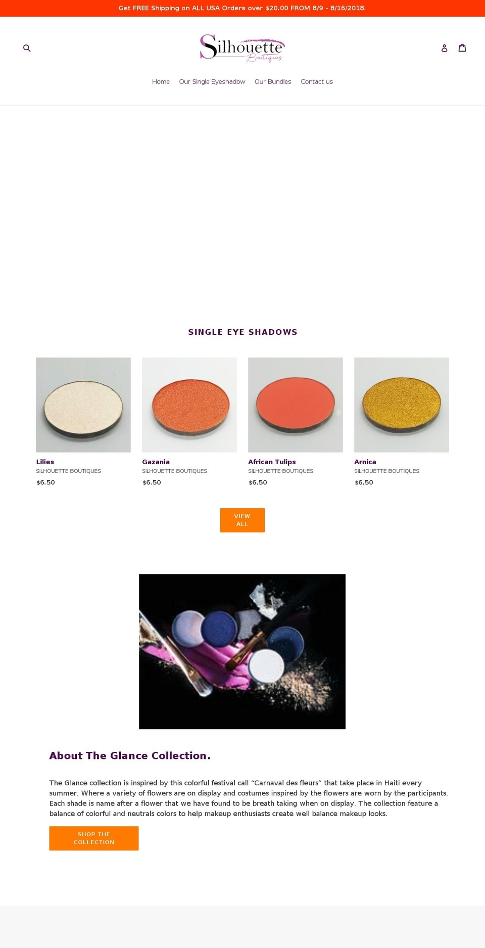 silhouetteboutiques.com — Shopify storefront screenshot