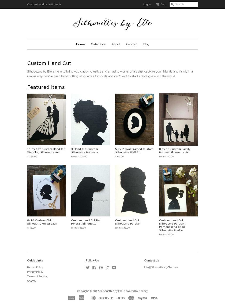 silhouettesbyelle.com shopify website screenshot
