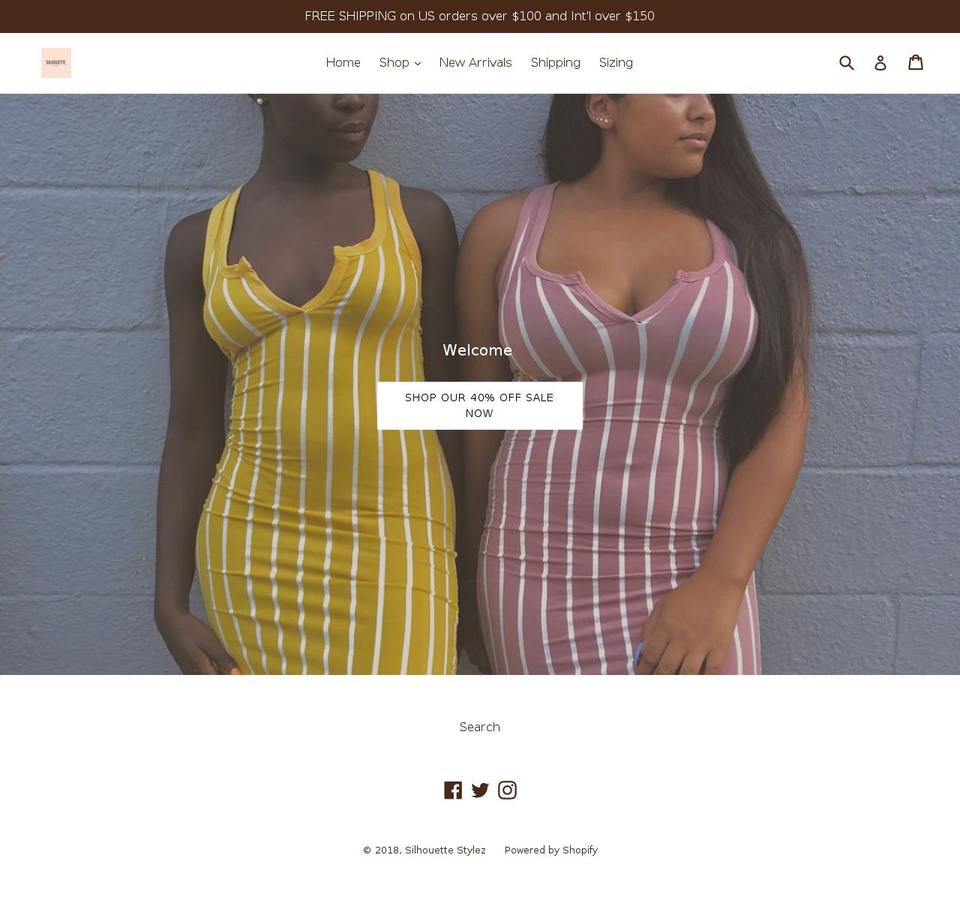 silhouettestylez.com shopify website screenshot