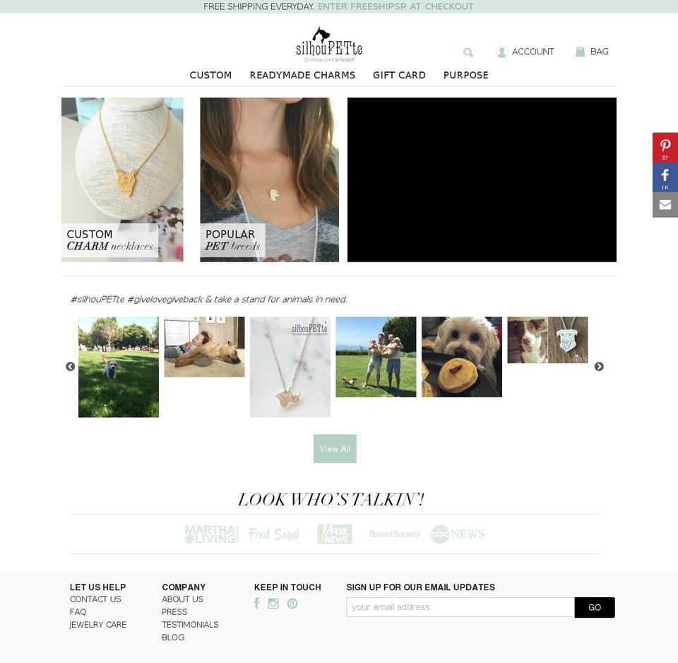 Active Theme Feb 2016 Shopify theme site example silhoupets.com