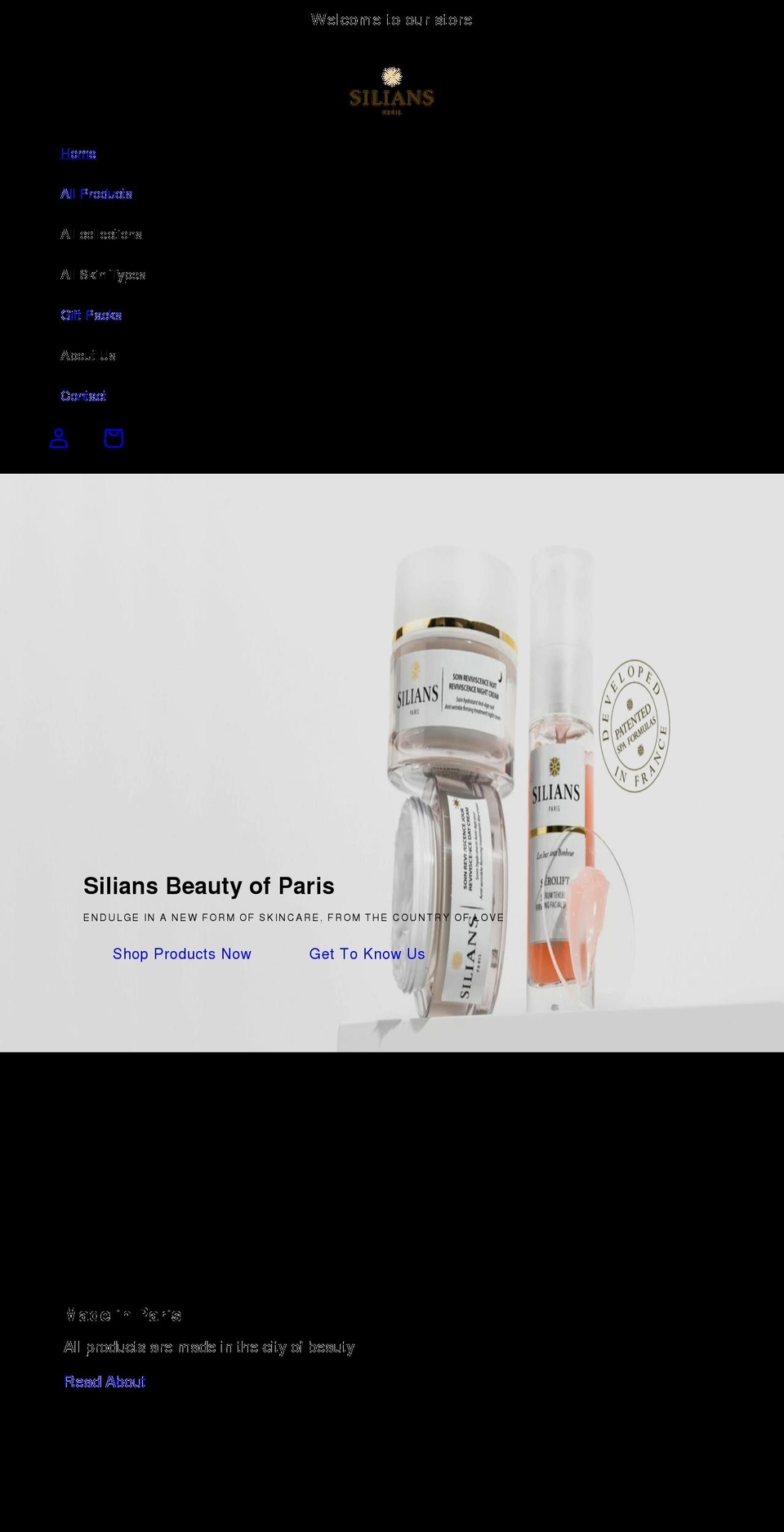 siliansparis.com shopify website screenshot