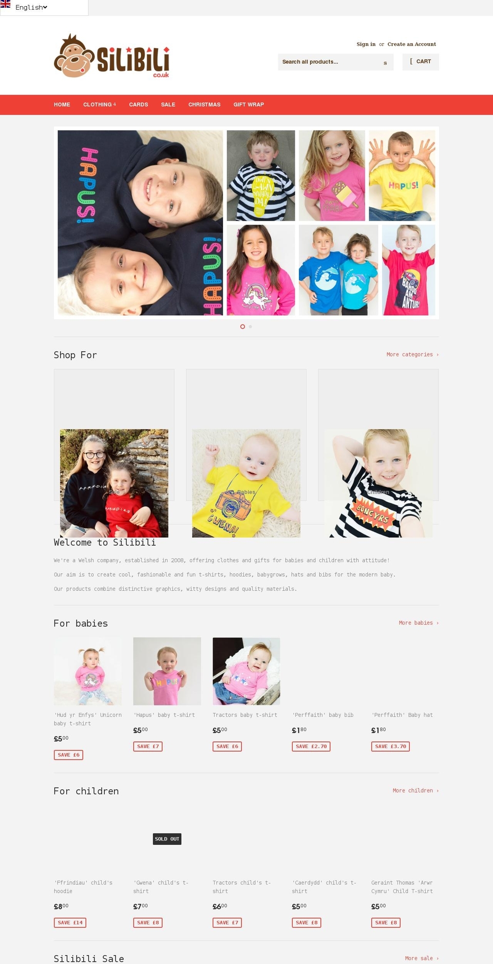 silibili.co.uk shopify website screenshot