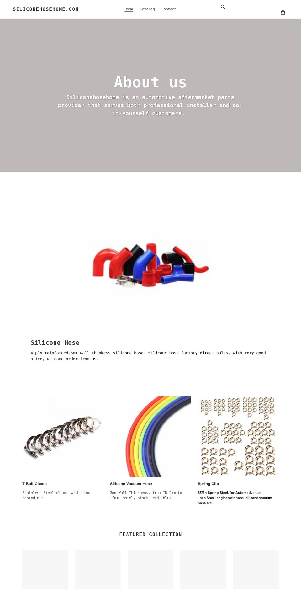 siliconehosehome.com shopify website screenshot