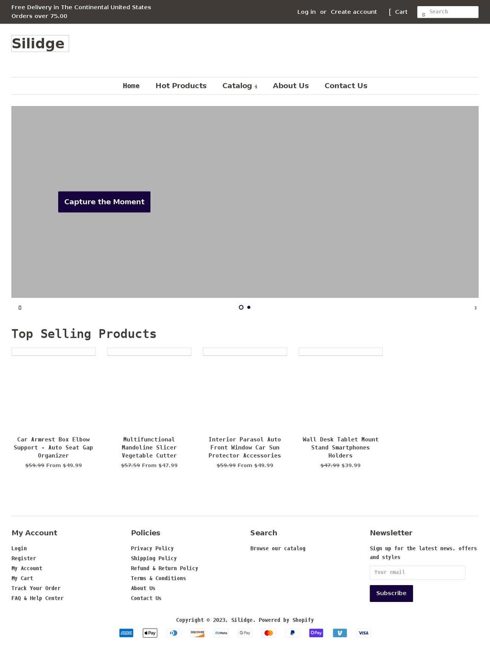 silidge.com shopify website screenshot