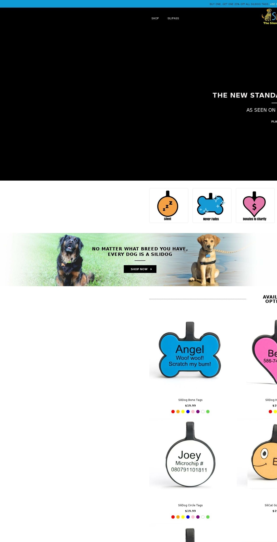 silidog.com shopify website screenshot