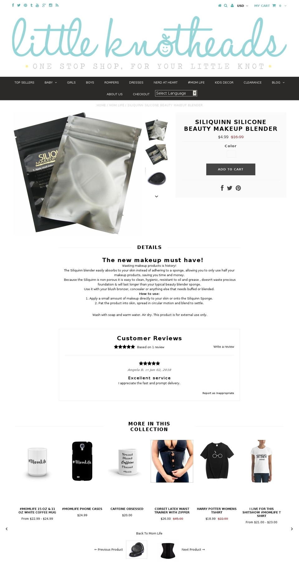 siliquinn.com — Shopify storefront screenshot