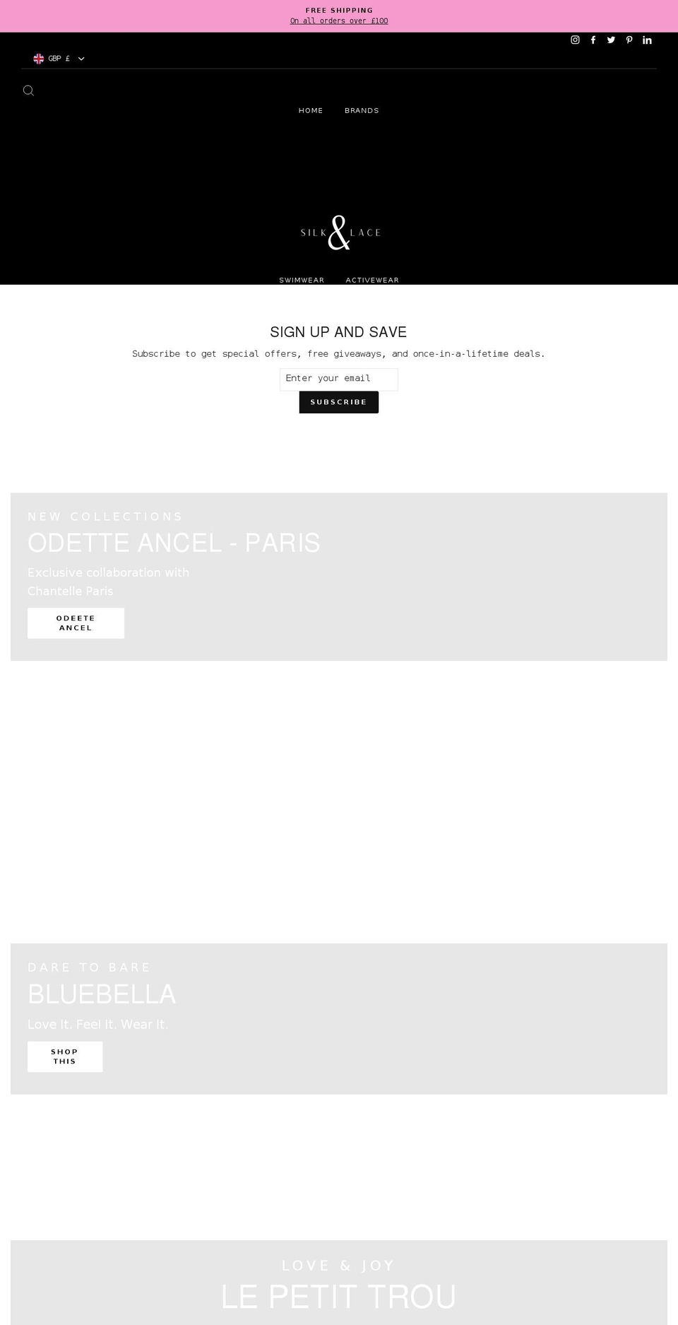 silk-lace.com shopify website screenshot