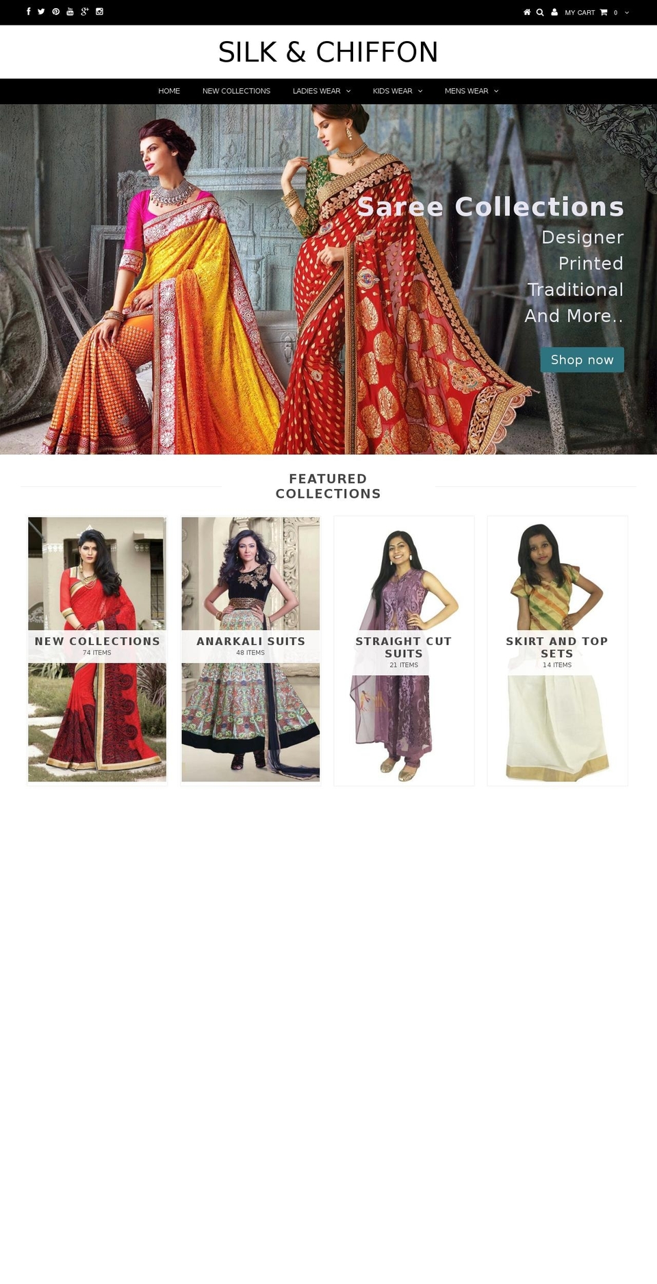 silkandchiffon.com shopify website screenshot