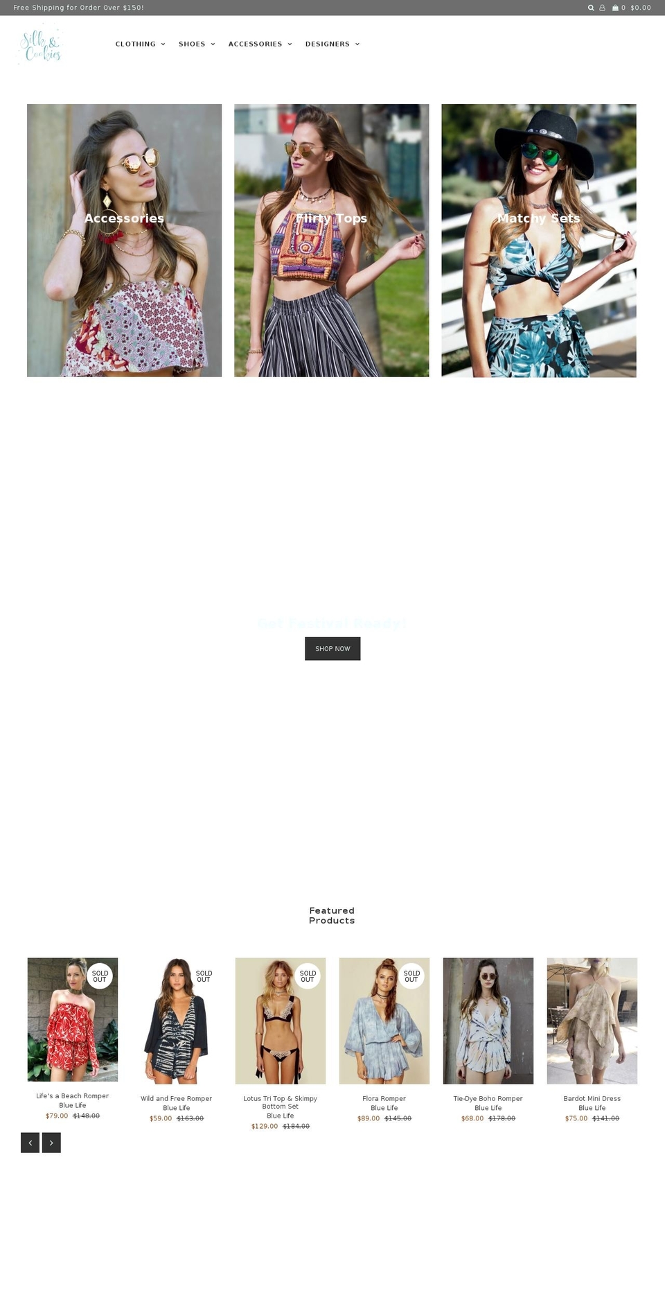 silkandcookies.com — Shopify storefront screenshot