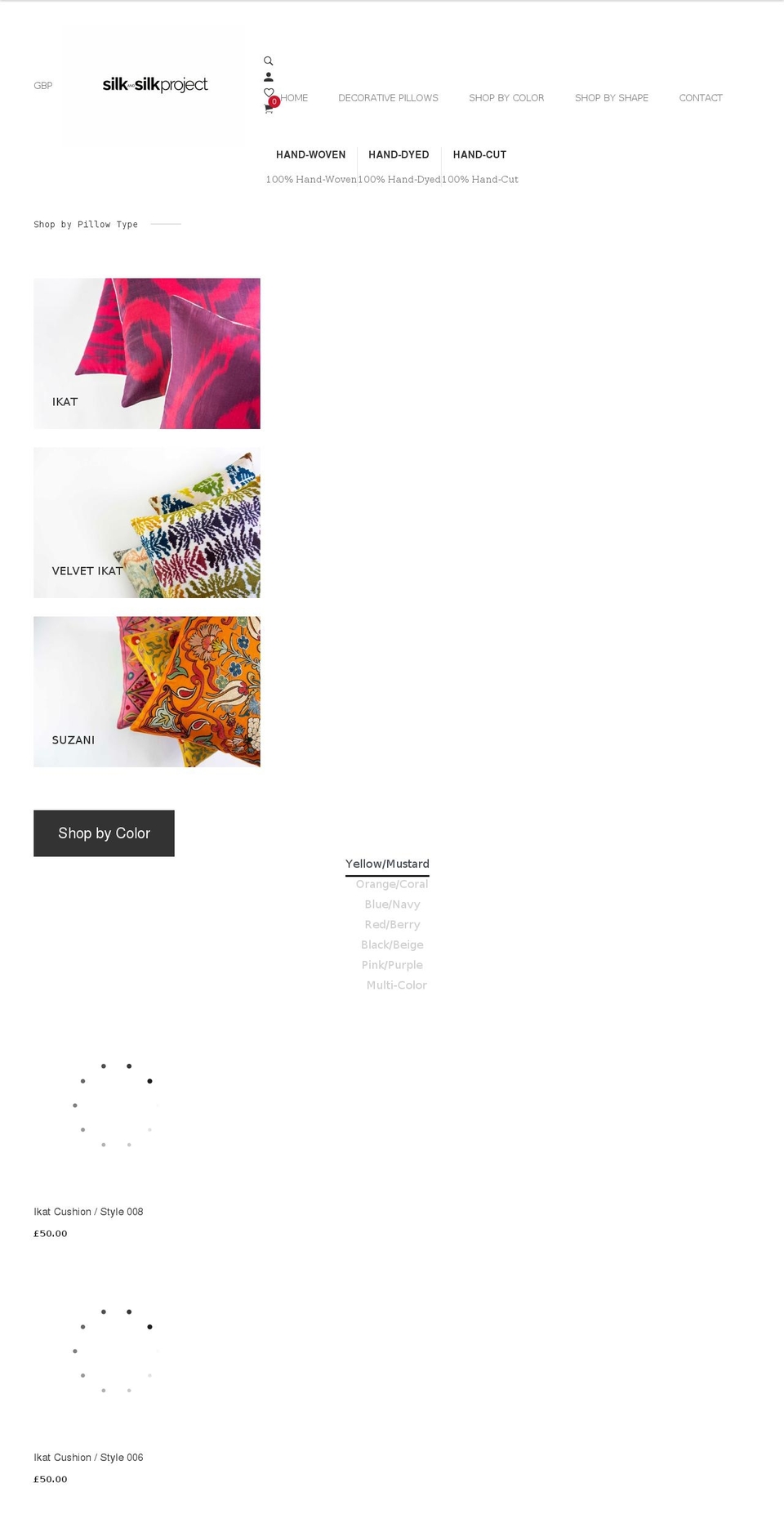 silkandsilkproject.com shopify website screenshot