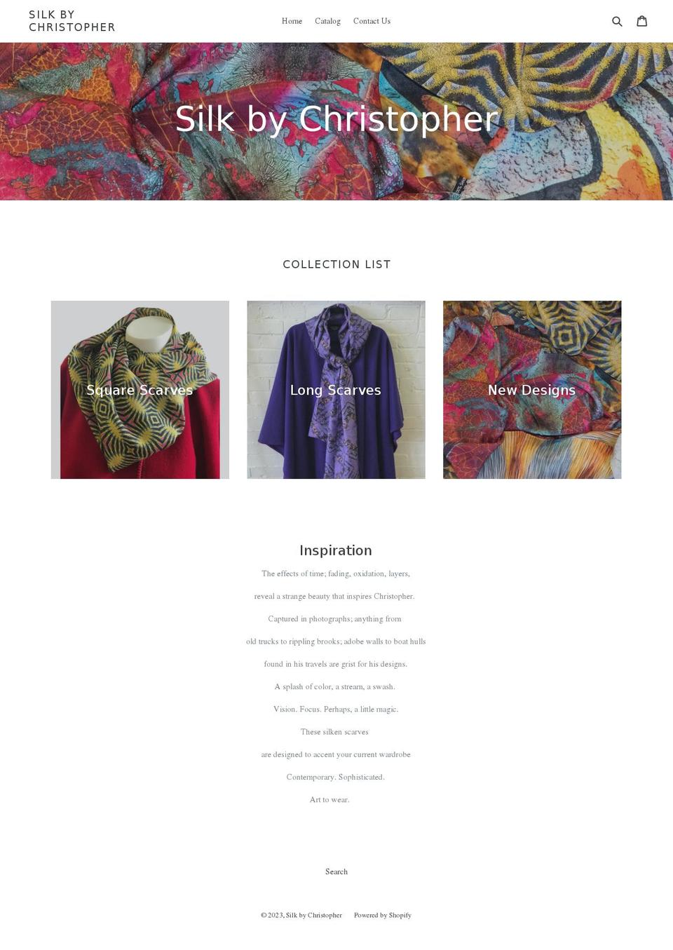 silkbychristopher.com shopify website screenshot