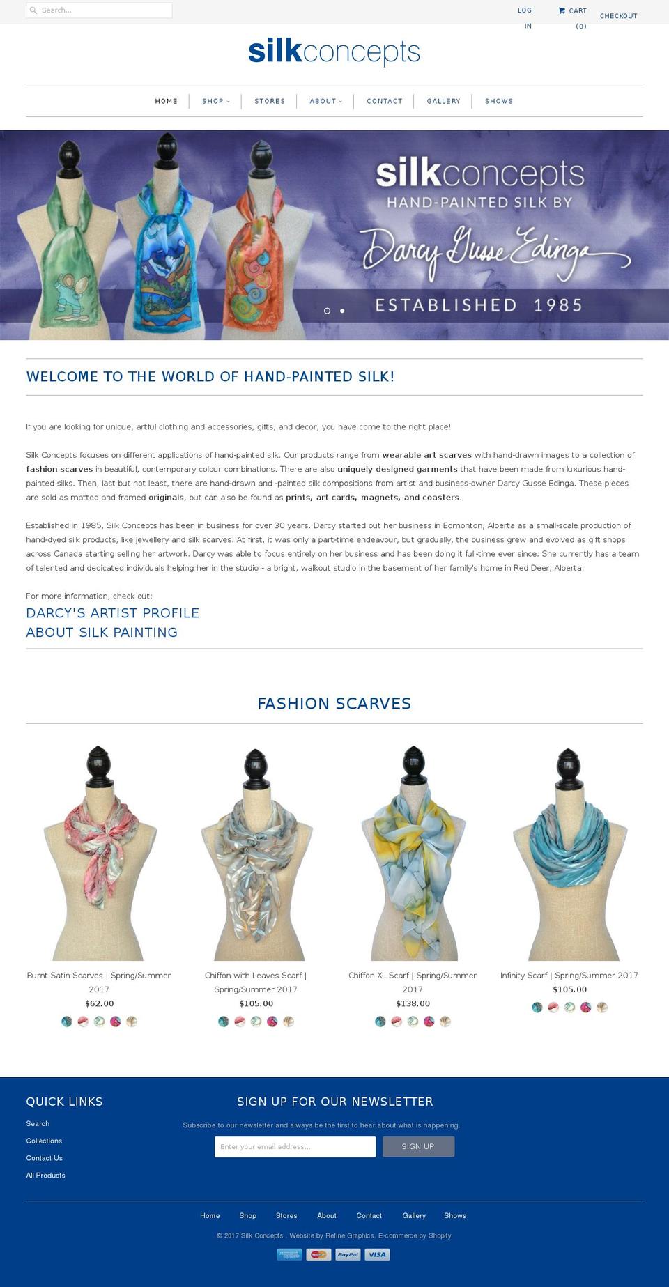 silkconcepts.ca shopify website screenshot