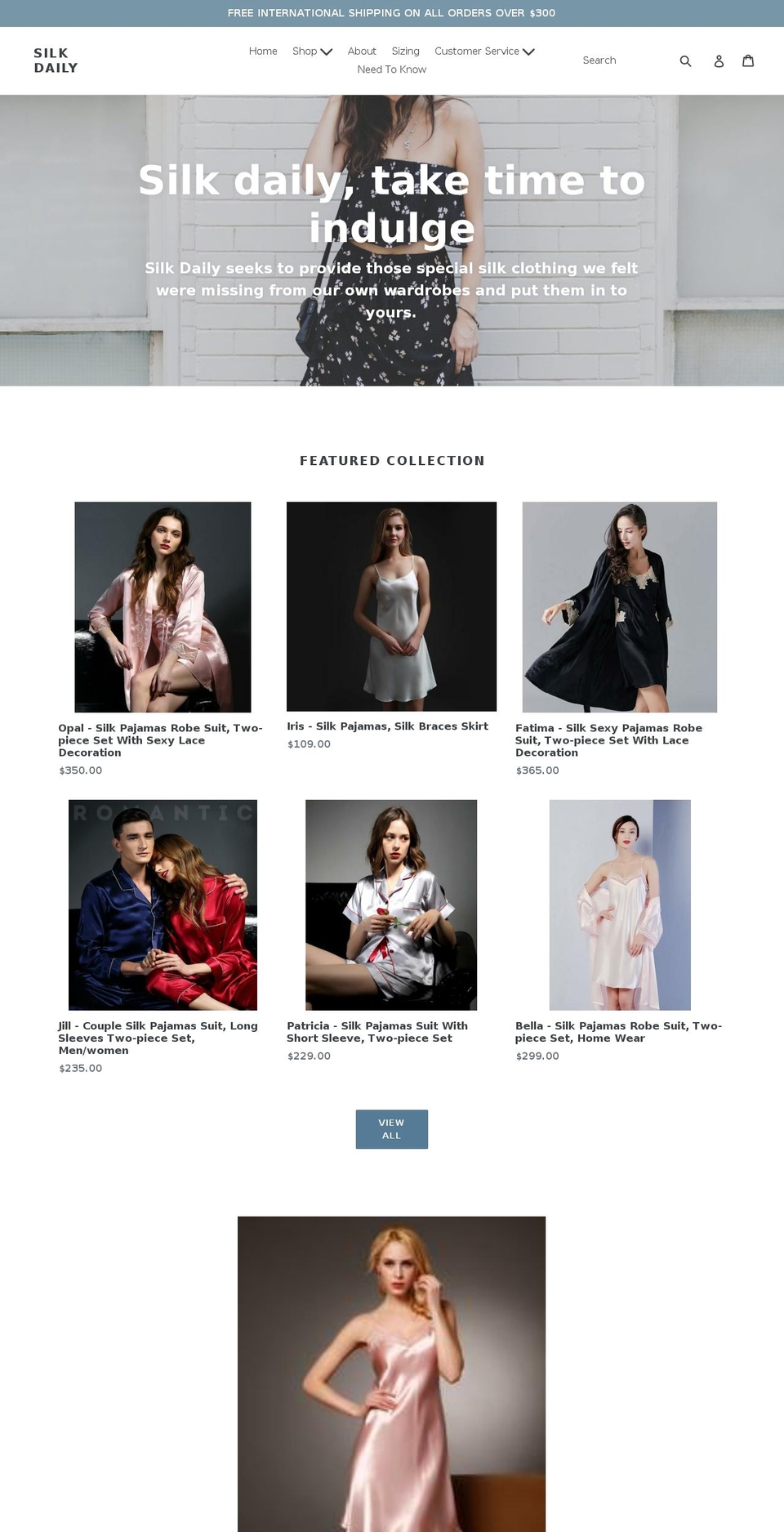 silkdaily.com shopify website screenshot