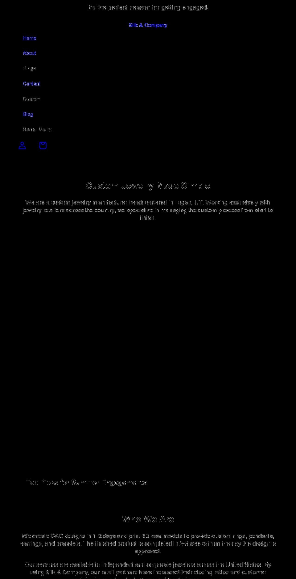silkdesignco.com shopify website screenshot