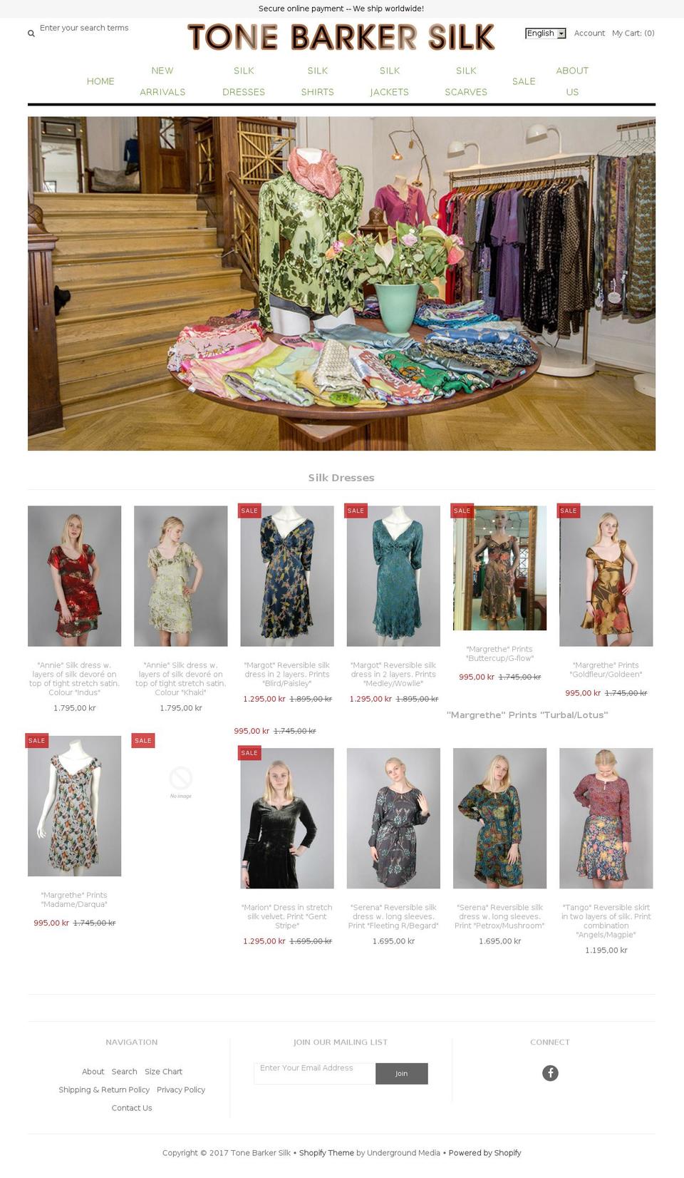 silke.dk shopify website screenshot