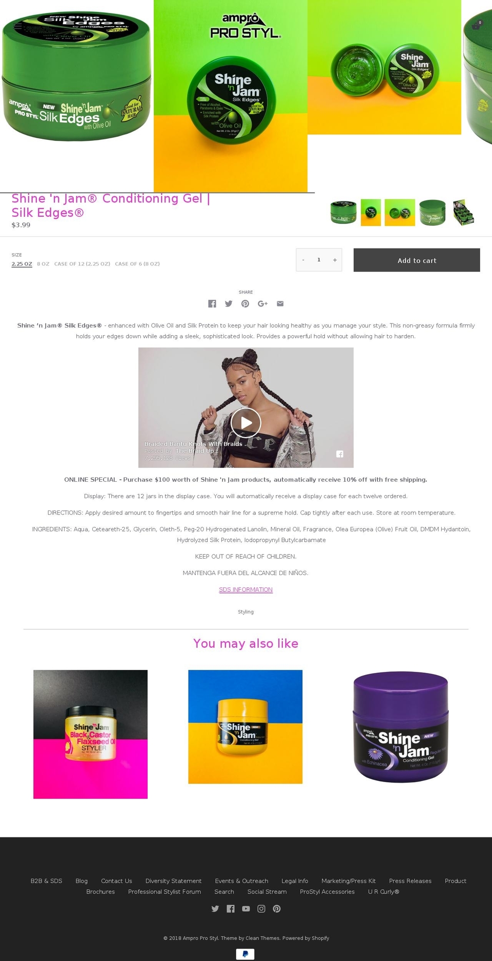 silkedges.com — Shopify storefront screenshot