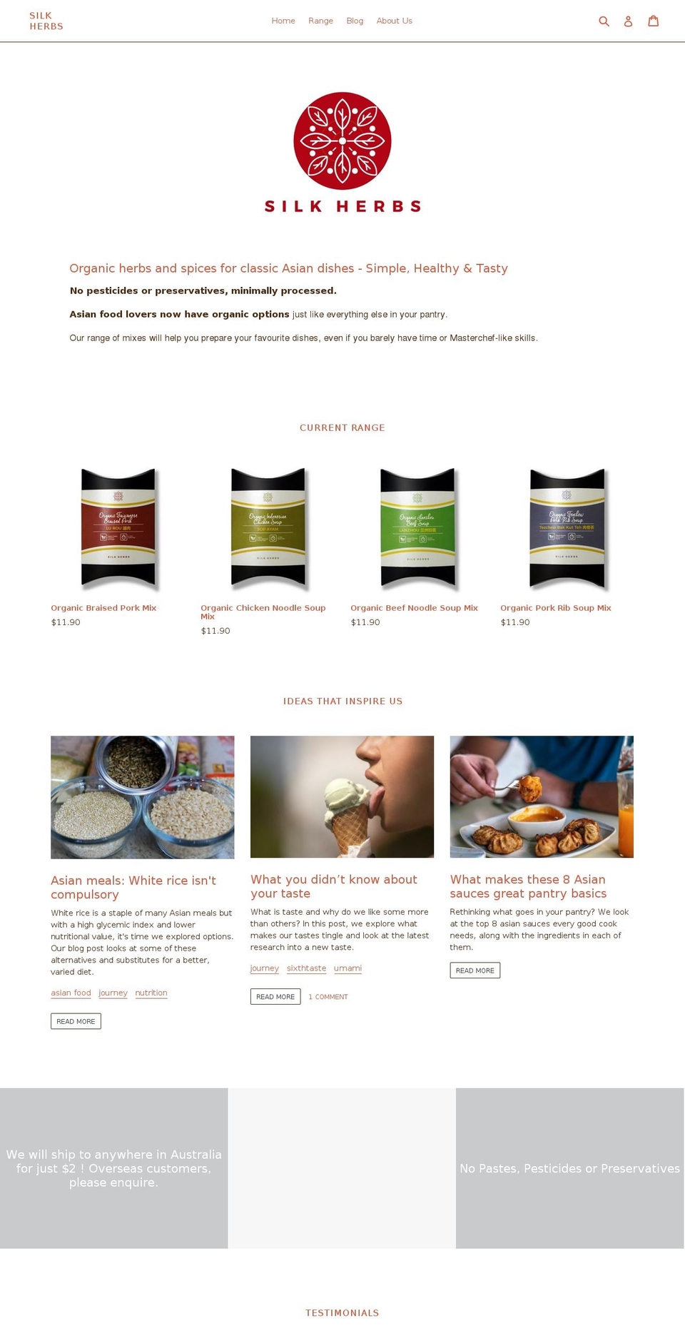 silkherbs.com — Shopify storefront screenshot