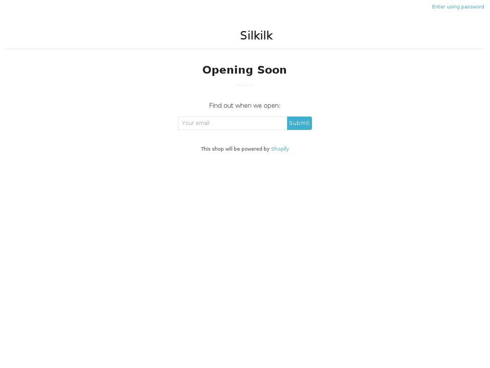 silkilk.com shopify website screenshot