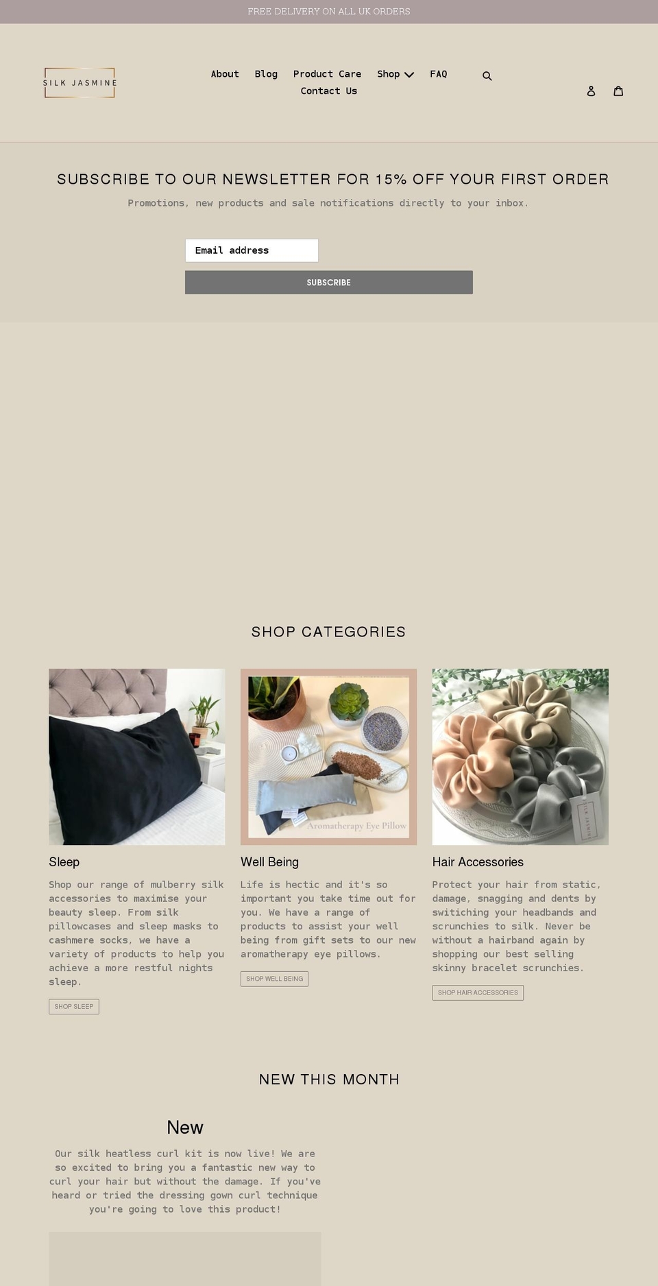 silkjasmine.co.uk shopify website screenshot