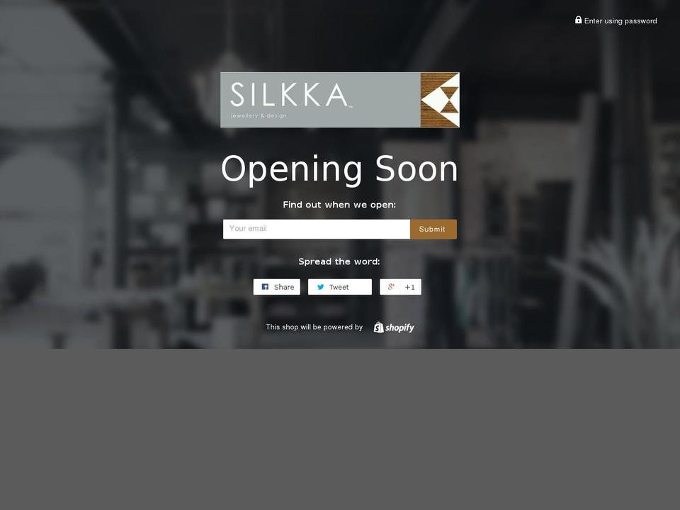 silkka-design.com shopify website screenshot