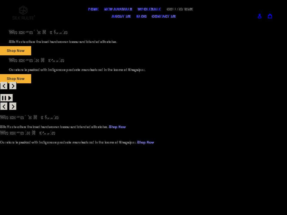 silkruute.com shopify website screenshot