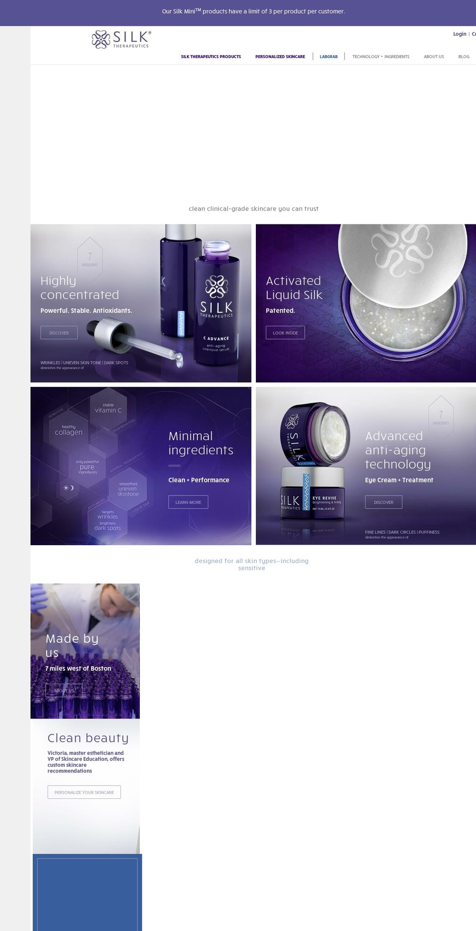 silktherapeutics.com shopify website screenshot