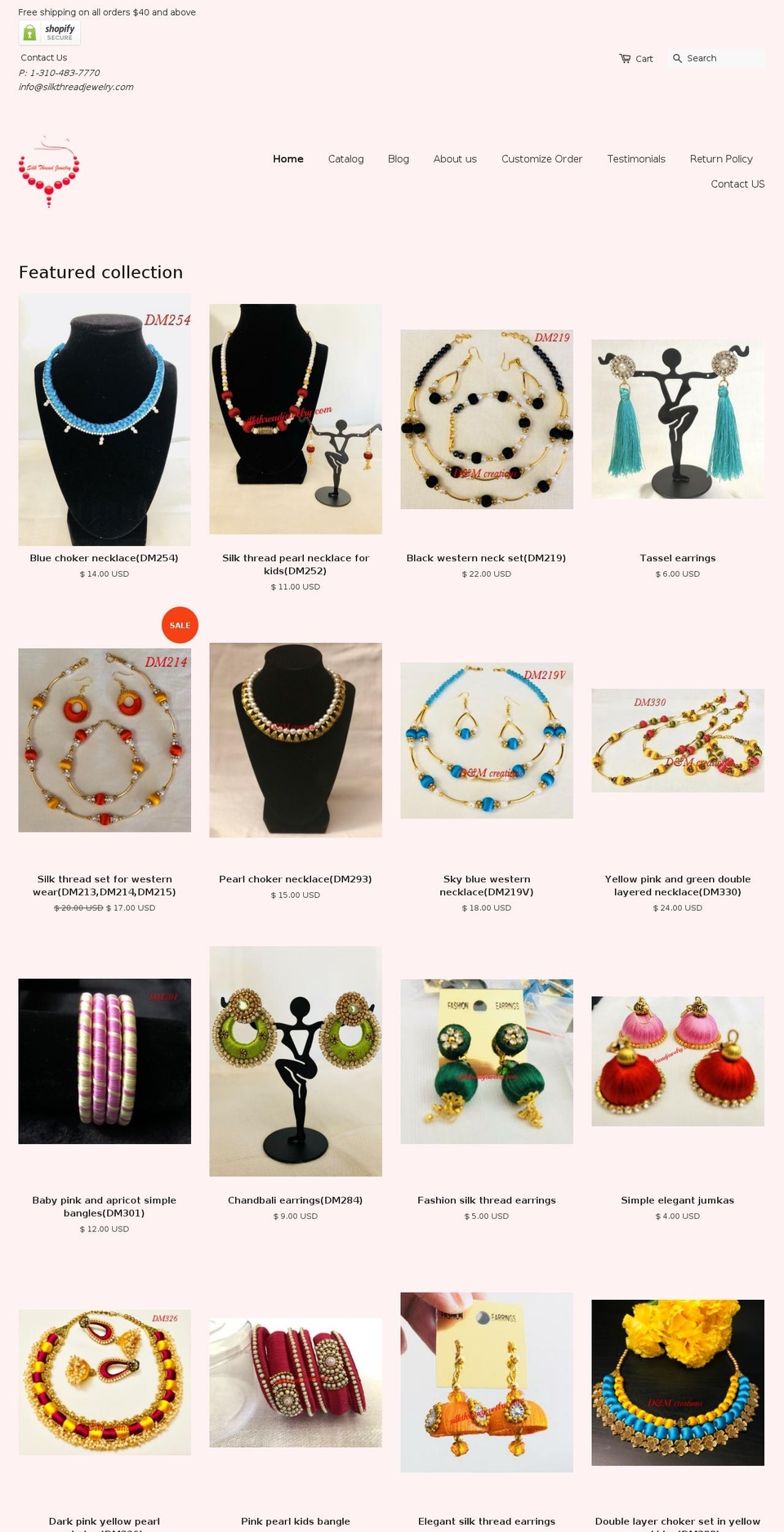 silkthreadjewelry.com — Shopify storefront screenshot