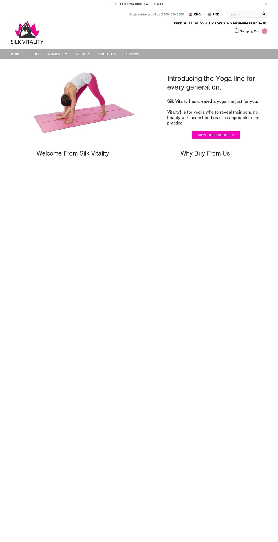 silkvitality.com shopify website screenshot