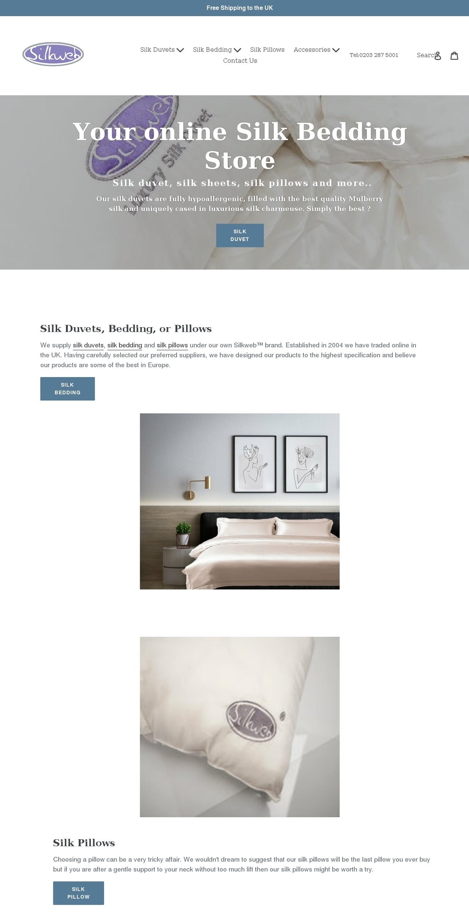 silkweb.co.uk shopify website screenshot