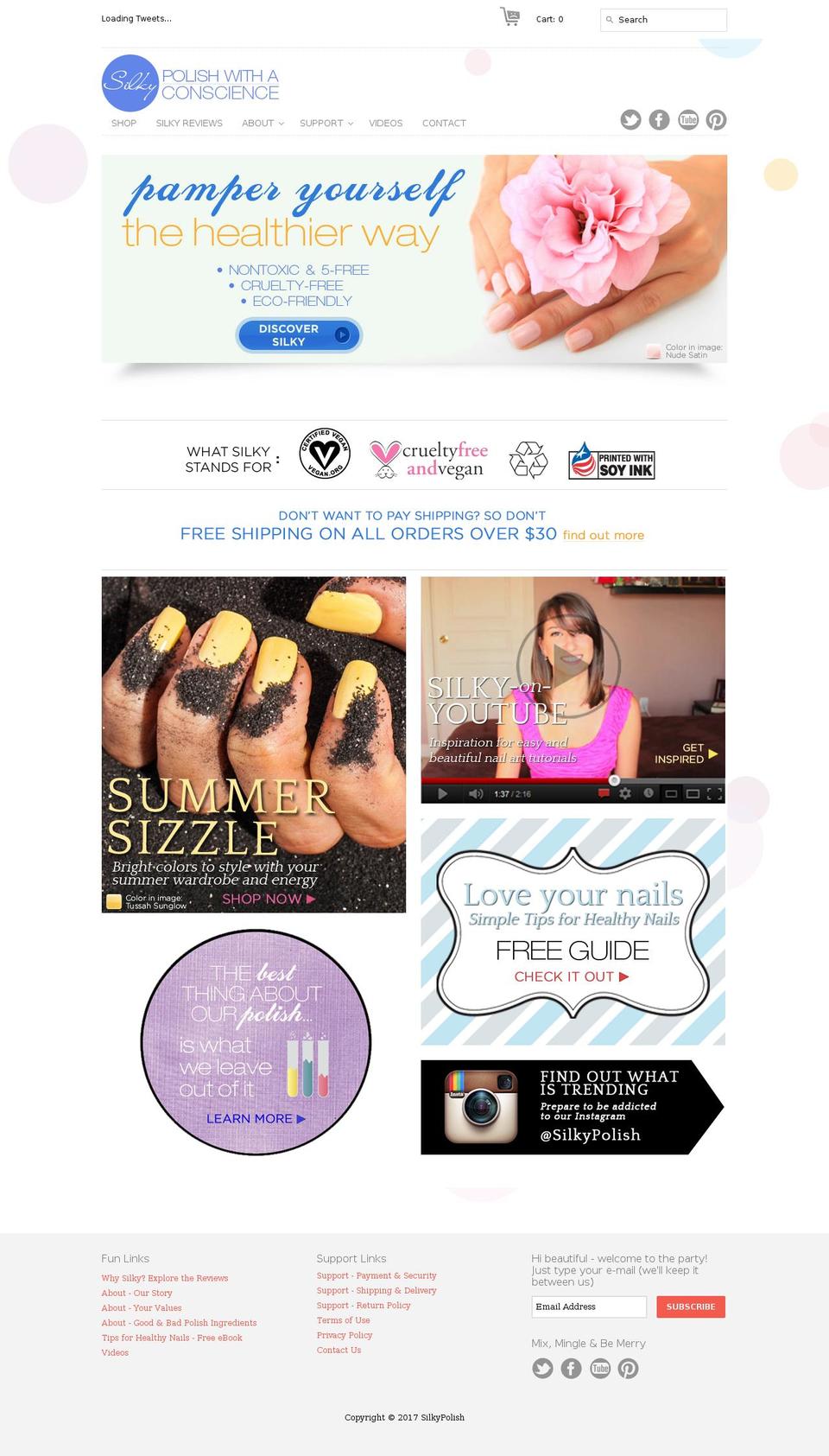 silkypolish.com shopify website screenshot
