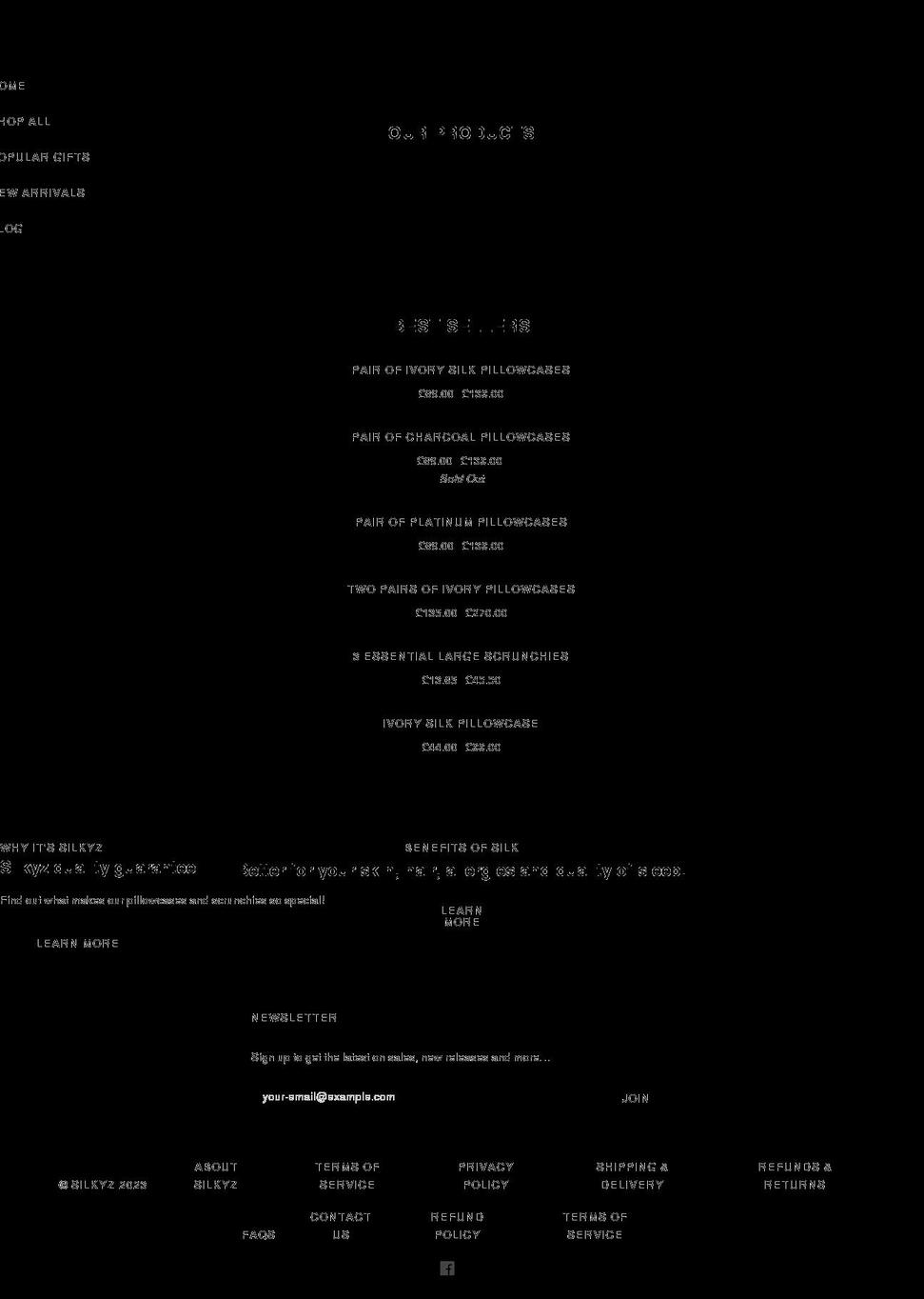 silkyz.co.uk shopify website screenshot
