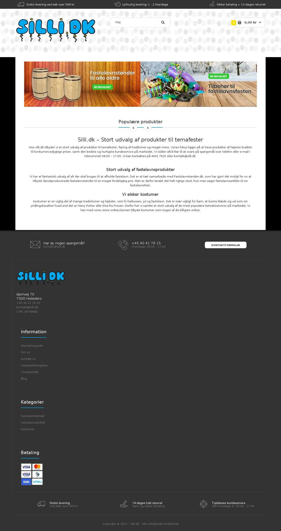 silli.dk shopify website screenshot