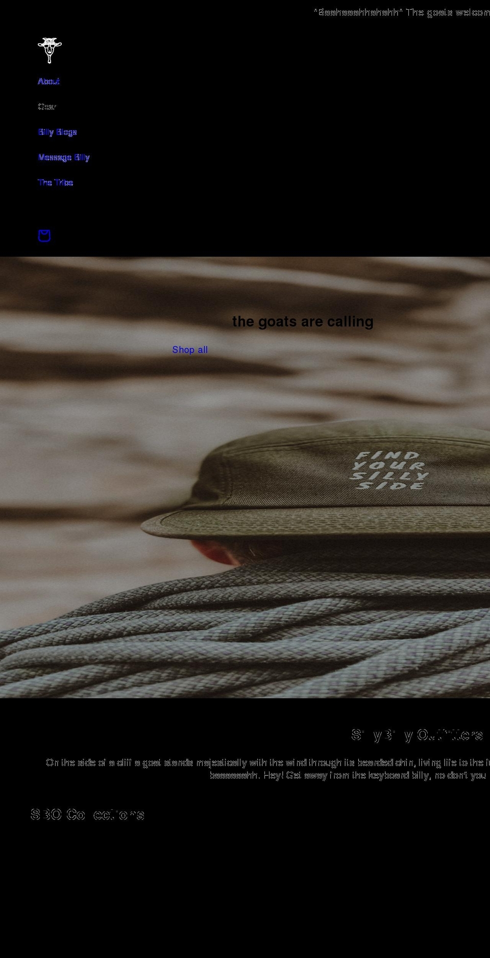 sillybillyoutfitters.com shopify website screenshot
