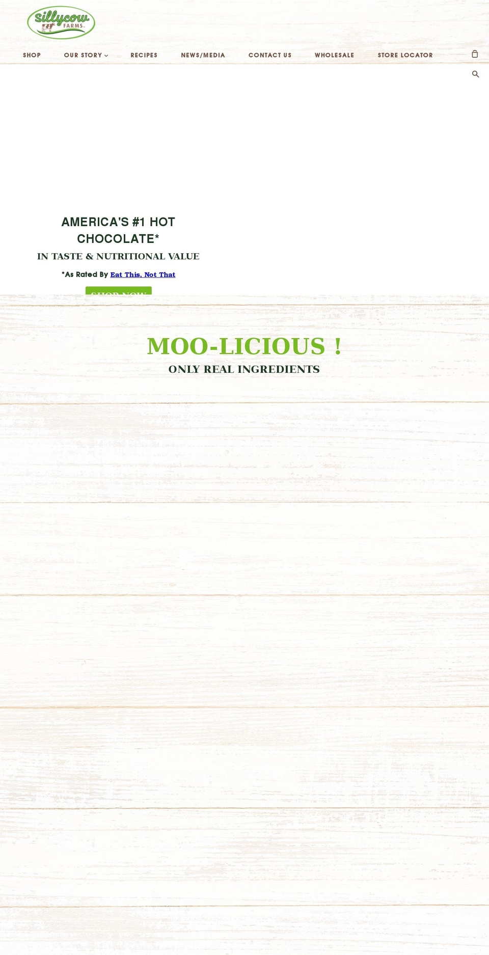 sillycowfarms.com shopify website screenshot