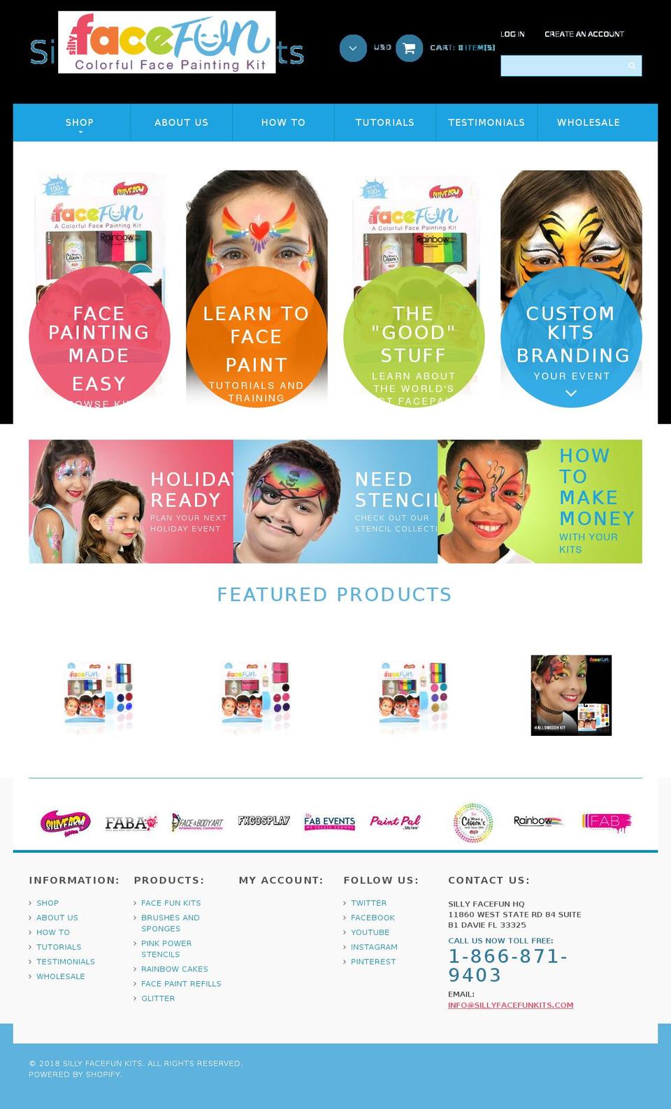 sillyfacefunkits.com shopify website screenshot