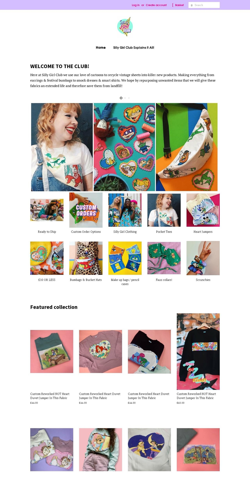 sillygirlclub.com shopify website screenshot