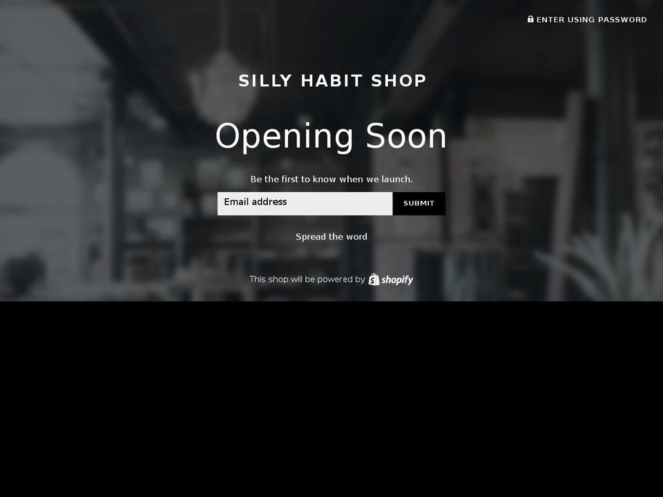 sillyhabit.com shopify website screenshot