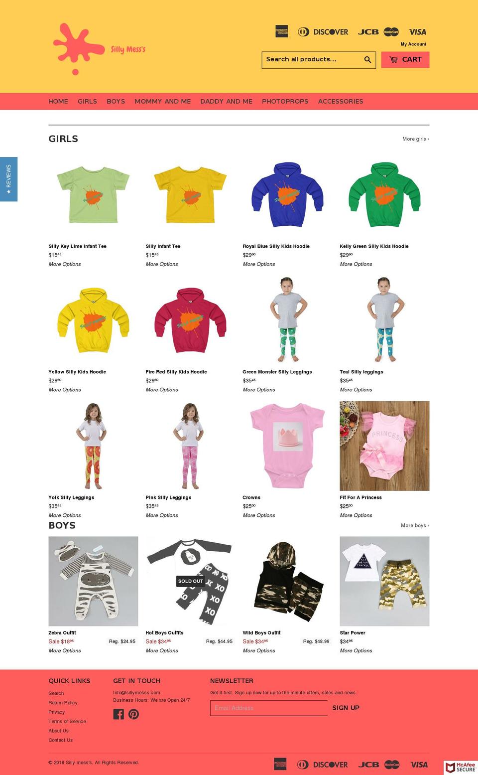sillymesss.com — Shopify storefront screenshot
