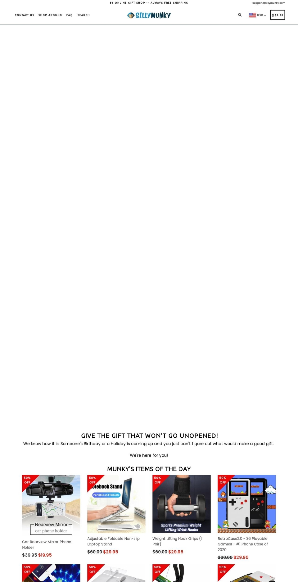 sillymunkey.com shopify website screenshot