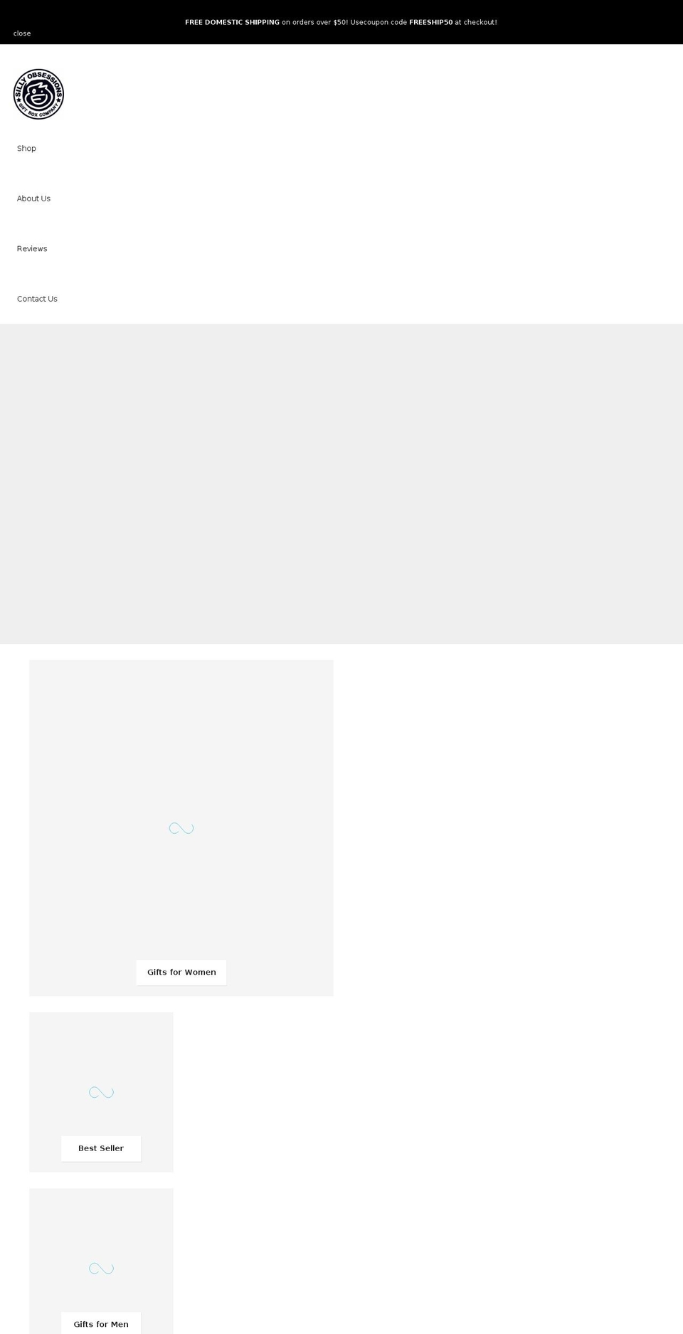 sillyobsessions.com shopify website screenshot